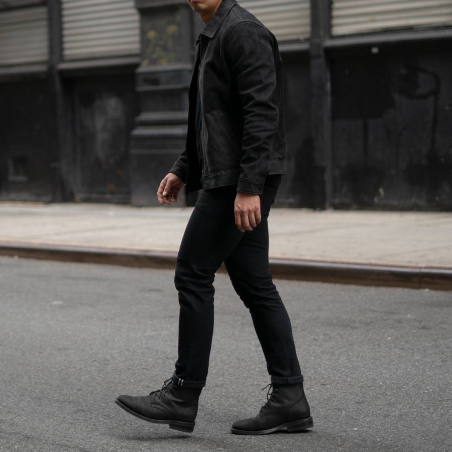 ブラックマットマンデーキアヌジャケット.