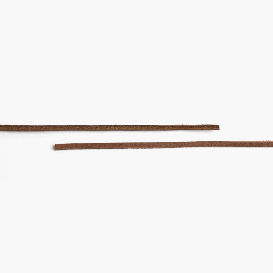 バーント シエナ サタデー レザー シューレース