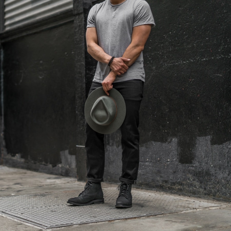 フライデー イーストウッド フェドーラ グレー