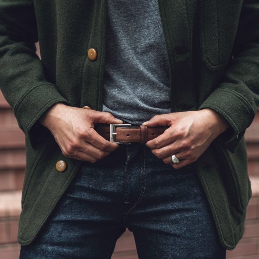 フライデー メンズ クラシック レザー ベルト アリゾナ アドベ