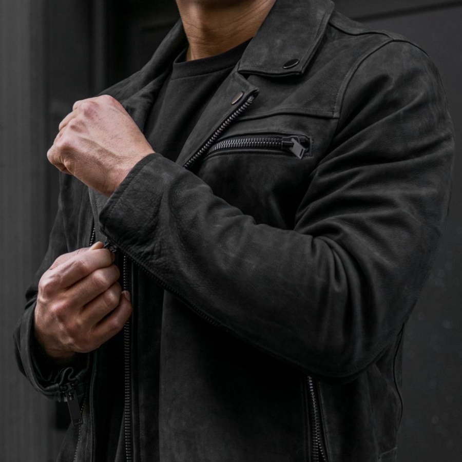 フライデー モーターサイクル ジャケット ブラック マット