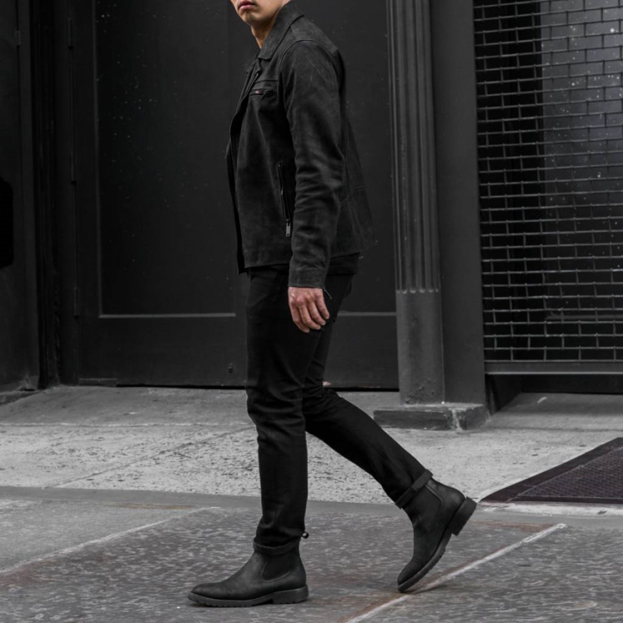 フライデー モーターサイクル ジャケット ブラック マット