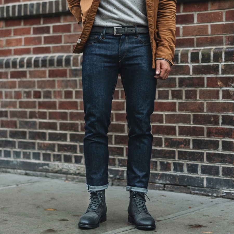 メンズクラシックレザーベルトシャドウグレーフライデー