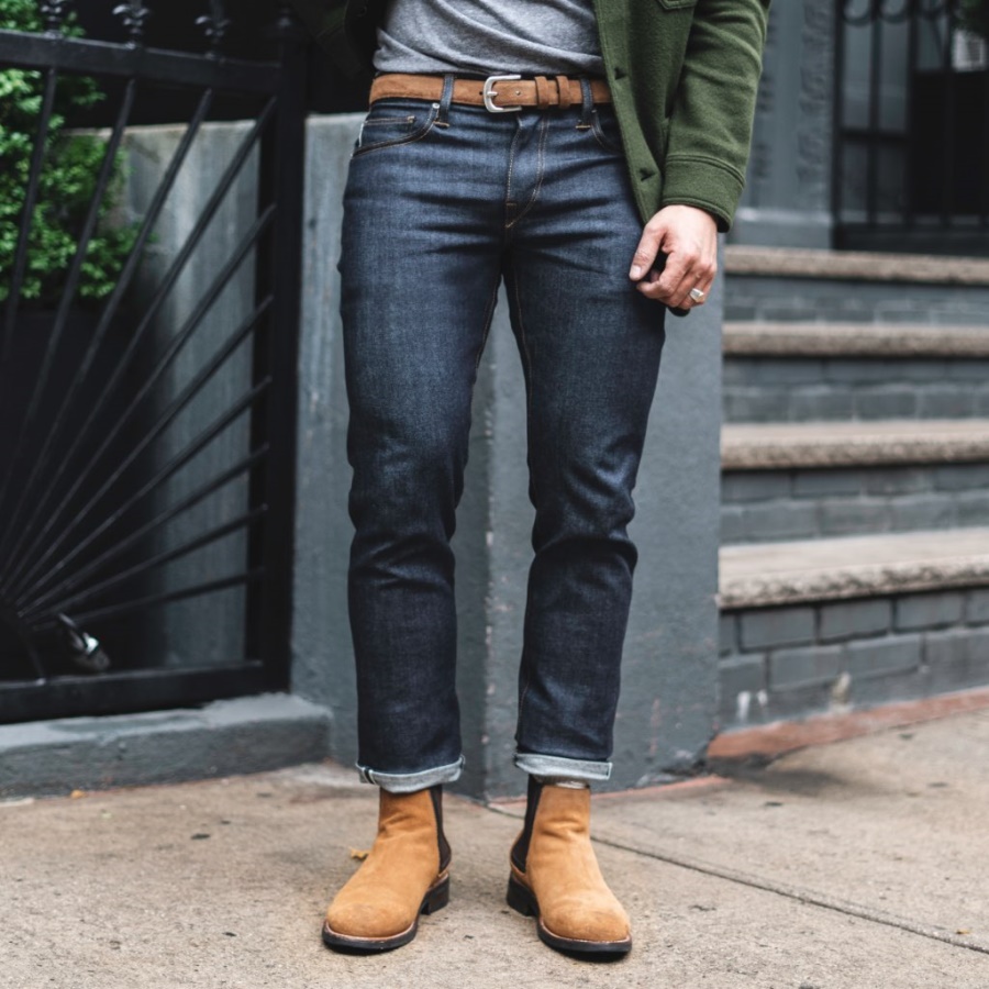 サタデー コニャック スエード メンズ リファインド レザー ベルト