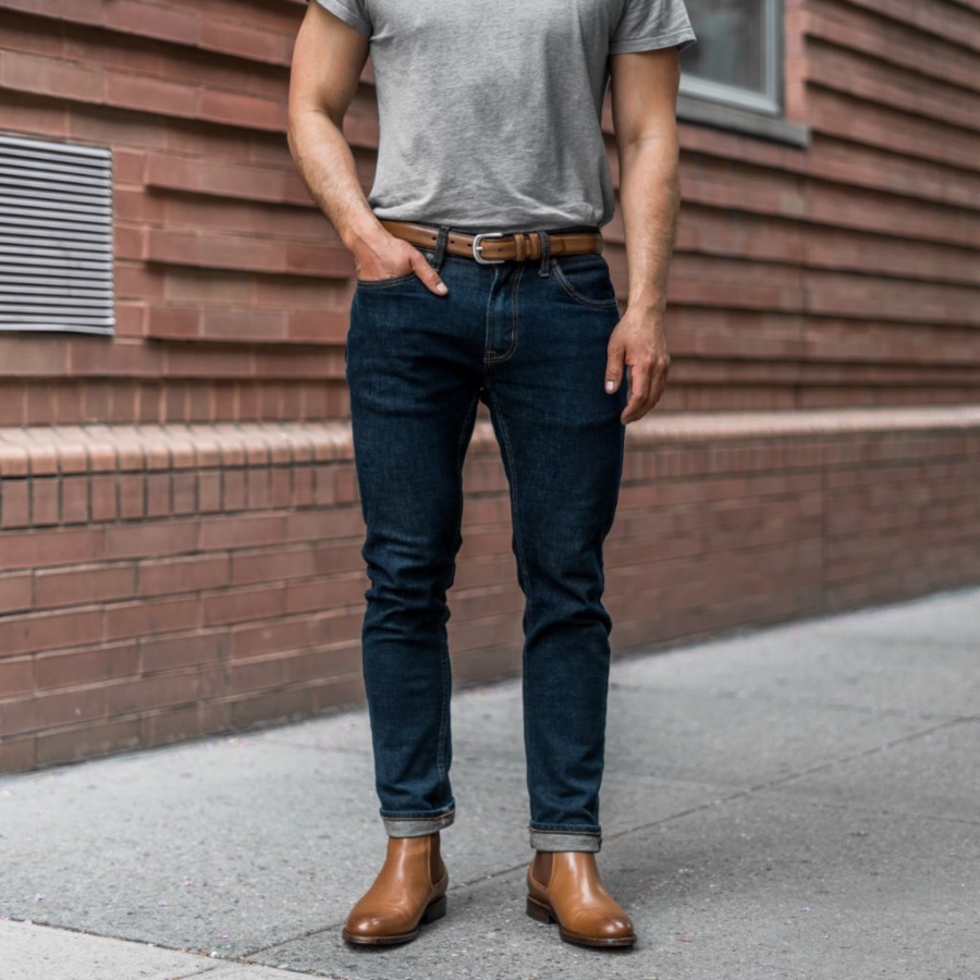 サンデー メンズ リファインド レザー ベルト タフィー