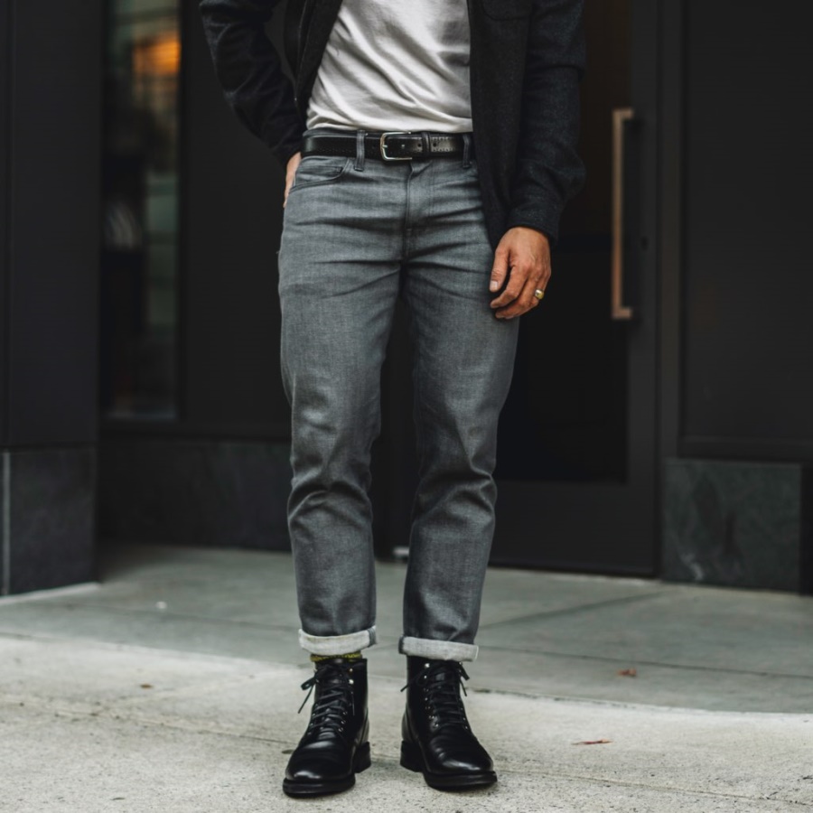 ウェンズデー ブラック メンズ ブローグ レザー ベルト