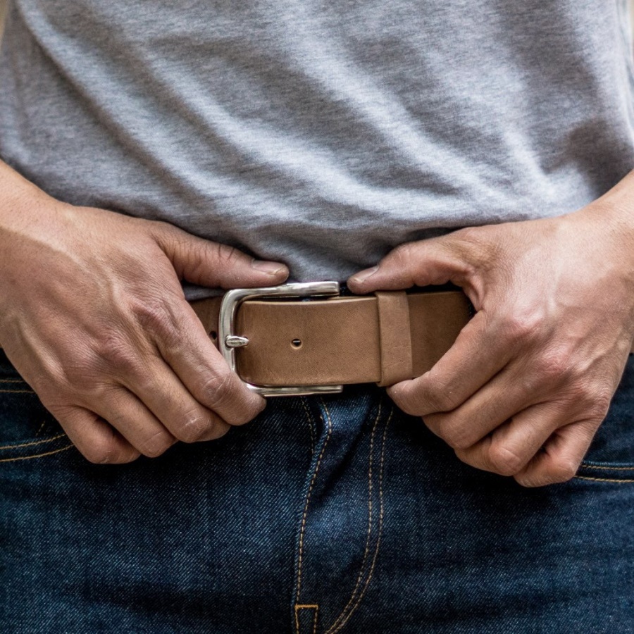 水曜日メンズヘリテージレザーベルトナチュラルバケッタ