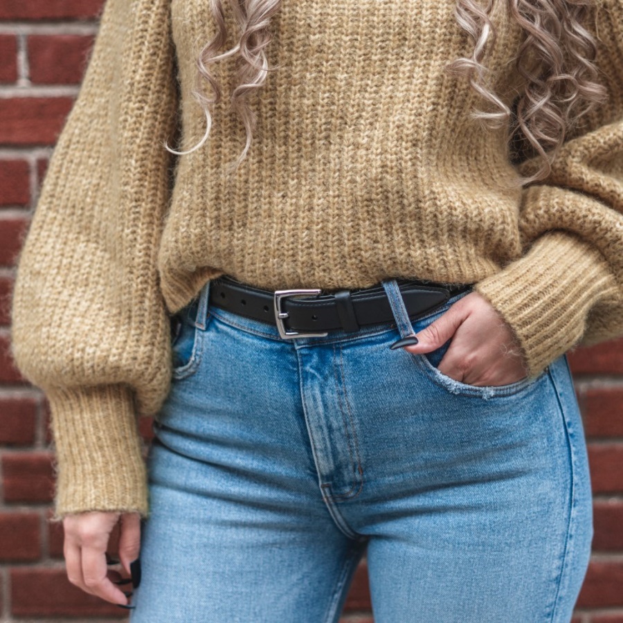 レディースクラシックレザーベルト ブラックマンデー