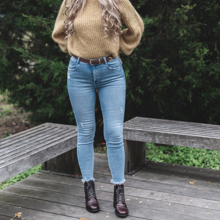 女性用ウエスタンレザーベルトブラウンサーズデー