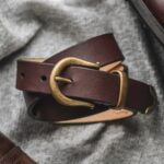 女性用ウエスタンレザーベルトブラウンサーズデー - 画像 (7)